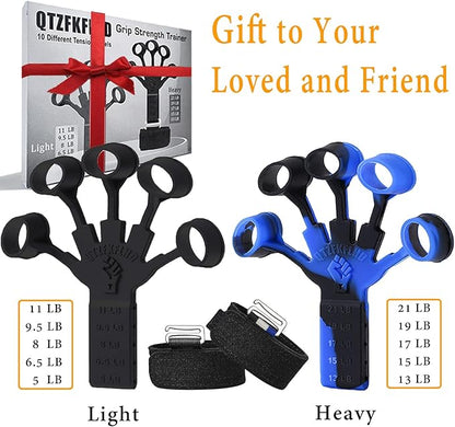 Grip Strength Trainer with Forearm Strengthener Recover(5 PCS)
