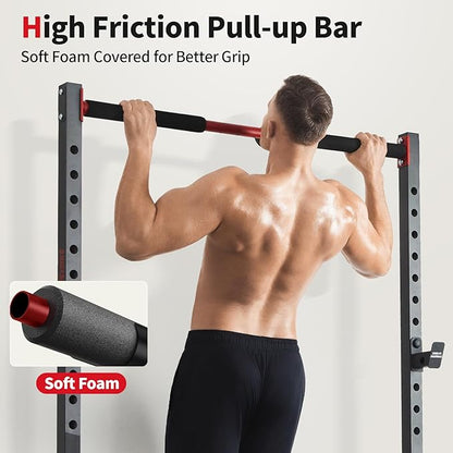 FLYBIRD Squat Rack with Pull-Up Bar 6FT,7FT Barbell