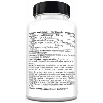 Turmeric Curcumin with Black Pepper Extract 1500mg - High Absorption Ultra Potent Turmeric Supplement with 95% Curcuminoids and BioPerine - Non GMO Tumeric Capsules for Joint Support - 180 Capsules