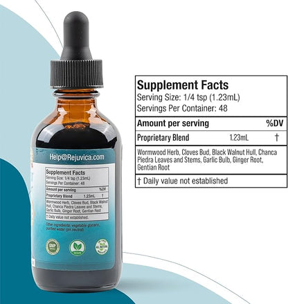 IntestiClear - Advanced Intestinal Support Supplement - Liquid Delivery for Better Absorption - Wormwood, Cloves, Black Walnut, Garlic & More!