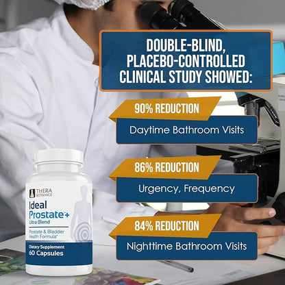 Advanced Men's Prostate Support by Ideal Prostate Plus Ultra with Reishi Mushroom, Saw Palmetto, Lycopene and More for Natural Prostate Relief*