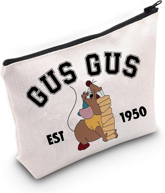 TSOTMO Cartoon Merchandise Fairy Tale Cosmetic Bag Fairy Princess Gift Mouse Gus Makeup Bag For Movie Fans (GUSGUS)