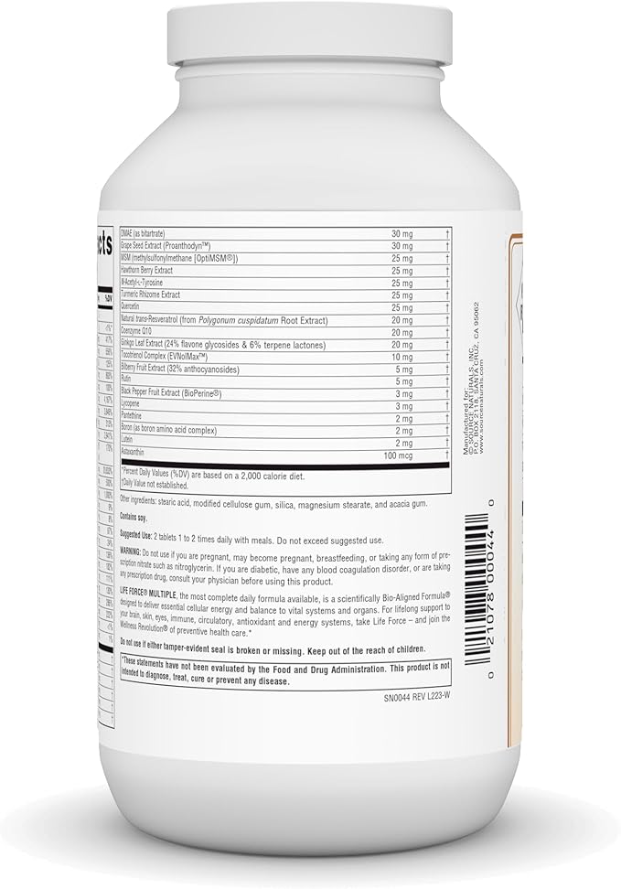 Source Naturals Life Force Multiple, No Iron, Enegry Activator* - 180 Tablets