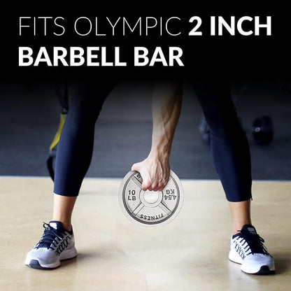 Deep Dish 2-Inch Olympic Cast Iron Weight Plates with E-Coating