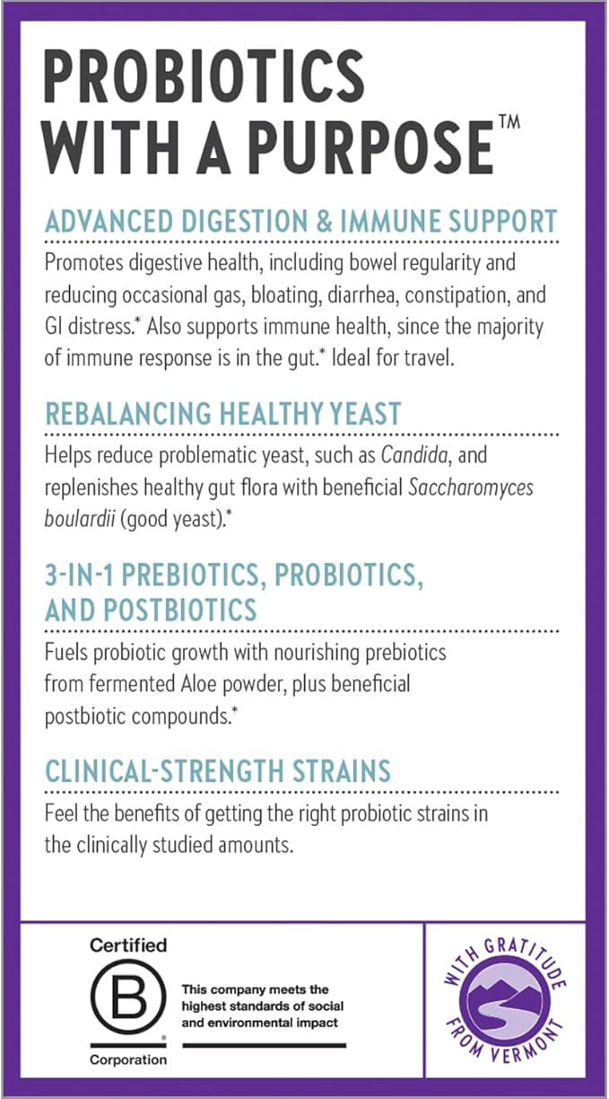 New Chapter Probiotic All-Flora - 30 ct (1 Month Supply) for Advanced Digestion & Complete Gut Health with Prebiotics + Postbiotics, Clinically Studied Strains, 100% Vegan, Non-GMO, Shelf Stable