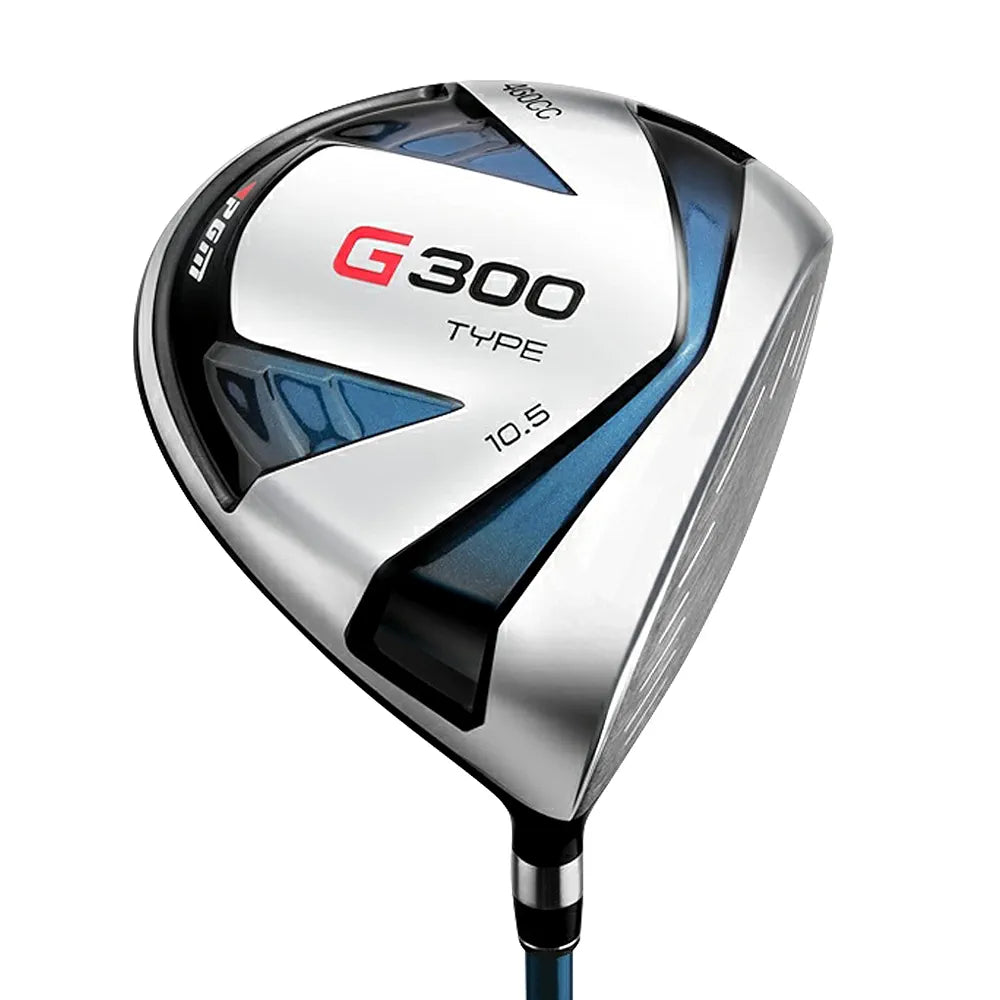 PGM Men's G300 Type 9/12 Pieces Complete Golf Club Set - Titanium #1 Driver, Draw-Biased Hybrid, High-Strength Stainless Steel Iron Set, High Forgiveness Putter, with Stand Bag