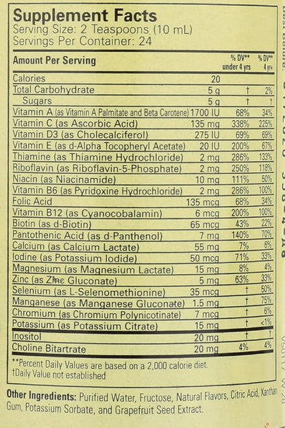 CHILDLIFE ESSENTIALS, Kids Liquid Multivitamin and Mineral Supplement - Liquid Vitamins for Kids, All-Natural, Gluten-Free, Non-GMO - Natural Orange & Mango Flavor, 8 Ounce Bottle (Pack of 2)