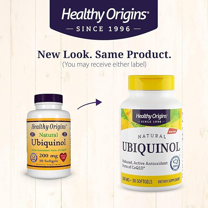 Healthy Origins Ubiquinol (Active Form of CoQ10), 200 mg - Activated Form of CoQ10 - Kaneka Ubiquinol Supplements for Heart Health & Antioxidant Support - Gluten-Free & Non-GMO - 30 Softgels