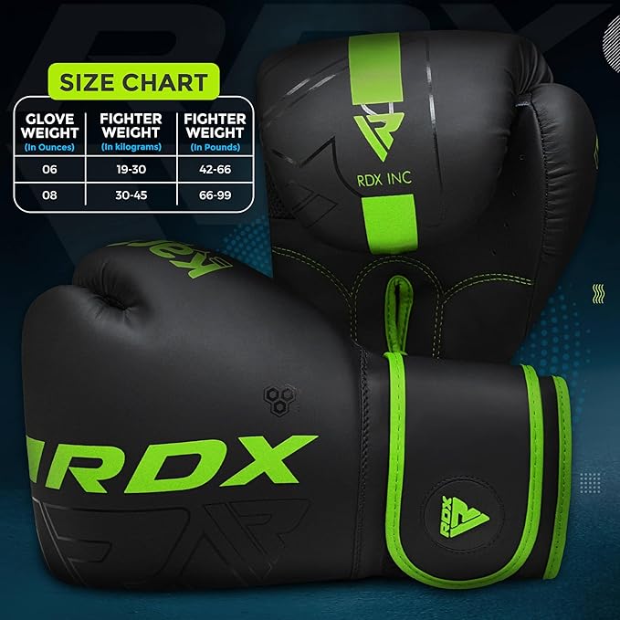 RDX Kids Boxing Gloves Sparring and Muay Thai Maya Hide Leather, Kara Patent Pending Junior Training Mitt for Kickboxing, Punching Bag, Focus Pads, MMA, Thai Pad, Double End Ball Punching Gloves