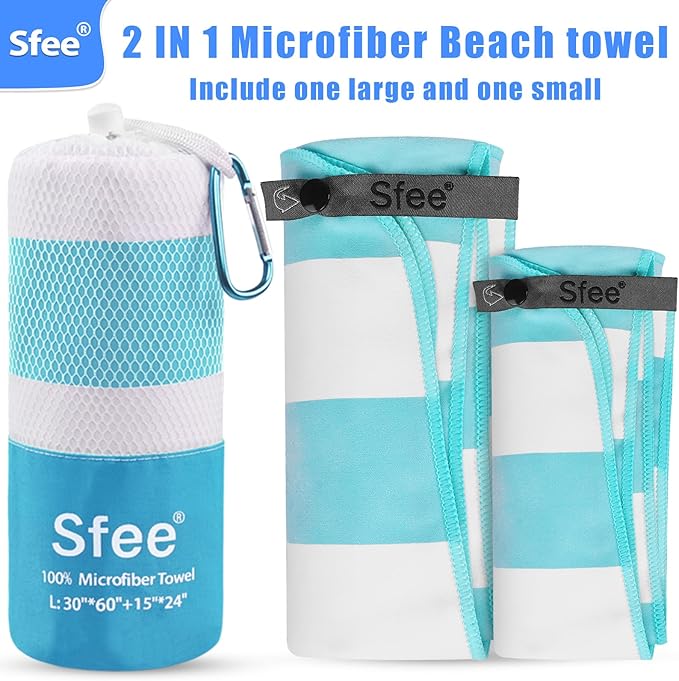 Sfee 2 in 1 Microfiber Beach Towel