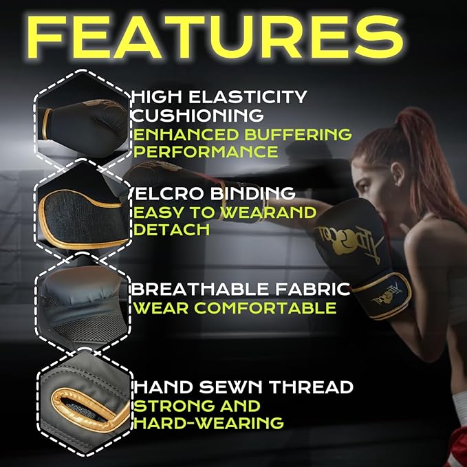 Pro Style Boxing Gloves, Heavy Bag Workout Boxing Gloves, Sparring Training Fighting Gloves for Boxing Kickboxing Punching Bag Muay Thai MMA