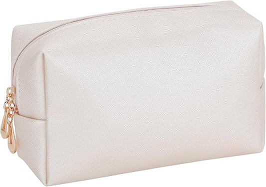 HAOGUAGUA Makeup Bag Pouch Purse Organizer Waterproof Travel Cosmetic Organizer for Women Girl Medium Size (Shell gold-1pcs)