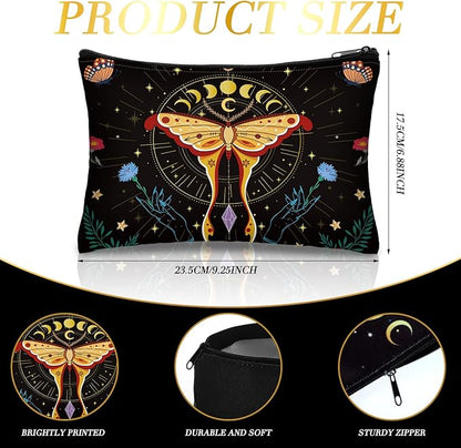 Kajaia 12 Pcs Butterfly Makeup Bags Cute Portable Travel Purse Toiletry Pocket Make up Organizer Storage Zipper Pouch Makeup Brush Cosmetic Bags for Women Adult Aesthetic Stuff
