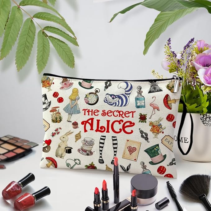 ZHANTUONE Fairy Tale Funny Cosmetic Bag keychain pendant Set, for Travel Toiletry Zipper Storage Pouch Makeup Bag, Motivational Gifts for Friends Coworker Bestie BBF, Movie Lover Fairy Tale Fans