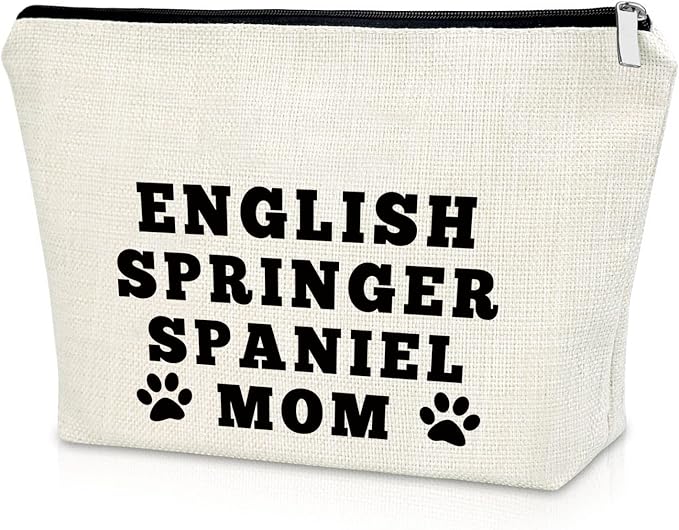 English Springer Spaniel Mom Gifts: Makeup Bag & Cosmetic Travel Pouch