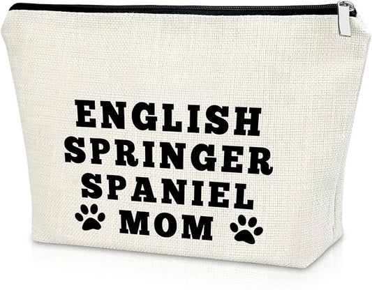 English Springer Spaniel Mom Gifts: Makeup Bag & Cosmetic Travel Pouch
