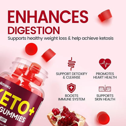 Keto ACV Gummies - 1500mg Apple Cider Vinegar with Mother - Vegan, Non-GMO,Organic Apple Cider Vinegar Gummies for Women Men, Detox & Cleanse, 5 Pack