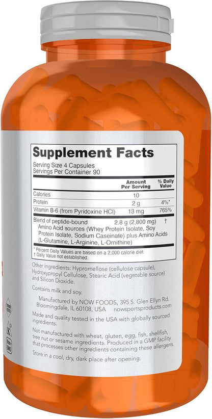 NOW Sports Nutrition, Amino CompleteTM with Vitamin B-6, 360 Count