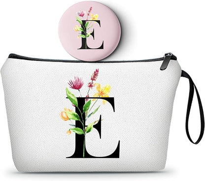 SEAMOON Bridesmaid Proposal Bridal Birthday Unique Gifts for Women Bride Friend Bestie Personalized Travel Make up Cosmetic Bag with Mirror Valentines Mothers Day Christmas Graduation E