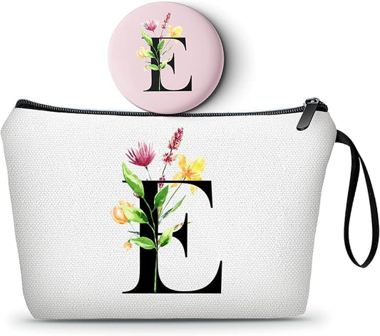 SEAMOON Bridesmaid Proposal Bridal Birthday Unique Gifts for Women Bride Friend Bestie Personalized Travel Make up Cosmetic Bag with Mirror Valentines Mothers Day Christmas Graduation E