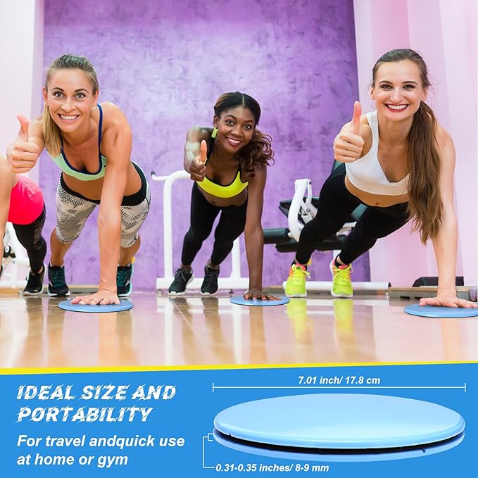 Jenaai 24 Pcs (12 Pairs) Core Sliders Exercise