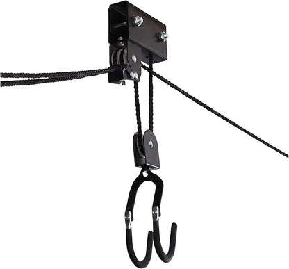 Kayak Storage Hoist - Overhead Pulley System with 125lb Capacity for Canoes, Bikes, Ladders, and More - for up to 12-Foot Ceilings