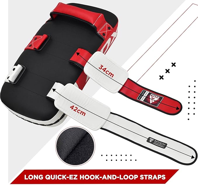 RDX Muay Thai Pad for Training, Curved Kickboxing Kicking Strike Shield, Coaching Kick Boxing, MMA, Martial Arts, Karate, Taekwondo, Punching, Foot, Knee and Elbow Target (One Pad Only)