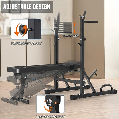 BEKING Weight Bench with Rack