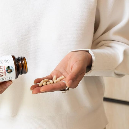 MaryRuth Organics Gluten Enzymes Capsules | Up to 2 Month Supply | Enzyme Supplement for Gut Health Support | Gluten Digestion | & Nutrient Absorption | Vegan | Gluten Free | 60 Count