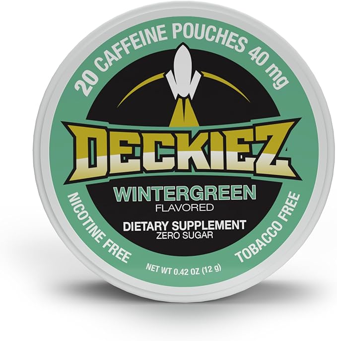 Caffeine Pouches, 5 Cans (100 Pouches), Pre Workout Pouches, Coffee Pouches & Energy Drink Alternative, 40mg Caffeine per Pouch, Sugar Free Caffeine Supplement, Wintergreen Flavor