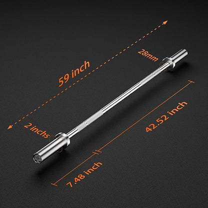 Olympic Barbell 25 lbs with 1500 lbs Weight 190K PSI 2" Weight