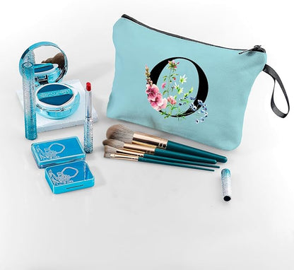 SEAMOON Happy Birthday Friendship Bridesmaid Team Gifts for Employees Women Mom Girl Daughter Teenage Personalized Make up Cosmetic Bag Travel with Mirror Mothers Day Christmas Graduation O