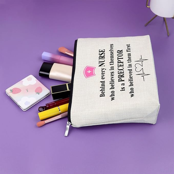 Sazuwu Nurse Gifts for Women Makeup Bag Nurse Week Appreciation Gifts Nurse Practitioner Gifts Cosmetic Bag Best Nurse Practitioner Ever Gifts Graduation Retirement Birthday Gifts Travel Pouch