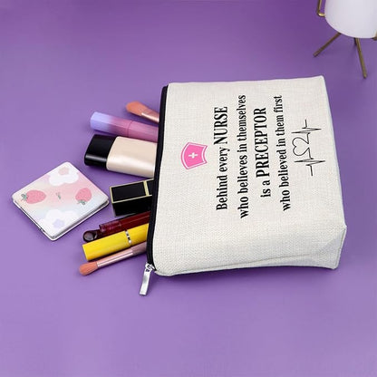 Sazuwu Nurse Gifts for Women Makeup Bag Nurse Week Appreciation Gifts Nurse Practitioner Gifts Cosmetic Bag Best Nurse Practitioner Ever Gifts Graduation Retirement Birthday Gifts Travel Pouch