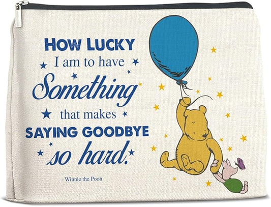 YeleY Winnie the Pooh for Women Girls, Leaving Gift, Classic Winnie the Pooh Cosmetic Makeup Bag for Teens Women Friends Winnie the Pooh Purse