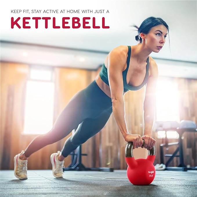 Yes4All Neoprene Coated/Adjustable Kettlebell & Kettlebell Sets -