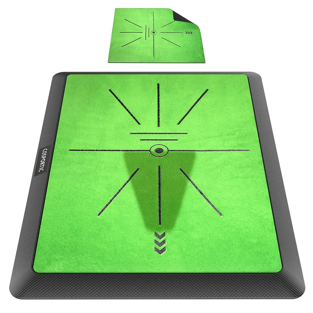 Golf Hitting Mat,Golf Training Mat for Swing Path Feedback Detection Batting, Extra Replaceable Golf Practice Mat 16"x12", Golf Gifts for Men Women for Home Indoor Outdoor