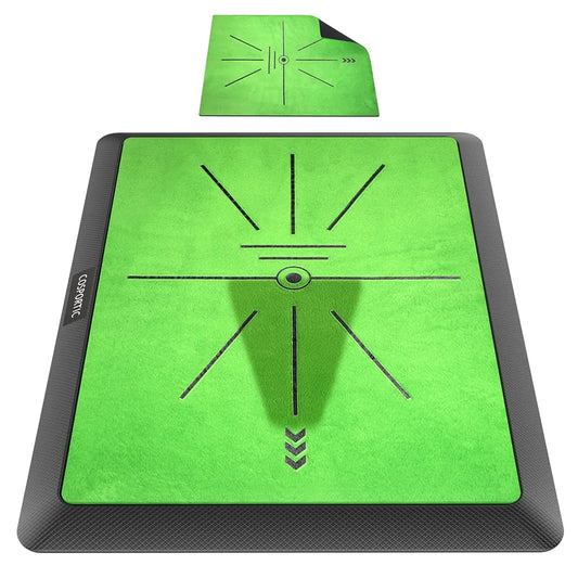 Golf Hitting Mat,Golf Training Mat for Swing Path Feedback Detection Batting, Extra Replaceable Golf Practice Mat 16"x12", Golf Gifts for Men Women for Home Indoor Outdoor