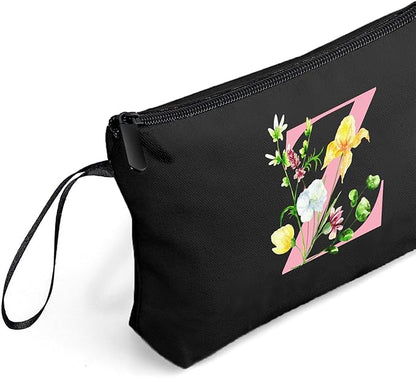 SEAMOON Bride to be Birthday Womens Unique Initial Monogram Gifts for Women Mom Personalized Travel Makeup Cosmetic Bag with Mirror Valentines Mothers Day Christmas Graduation Z
