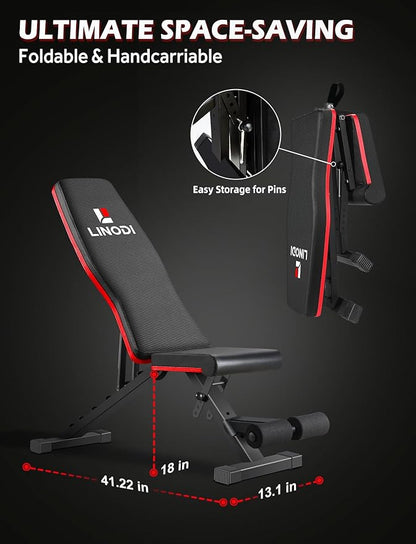 Weight Bench, Adjustable Strength Training Benches for Full