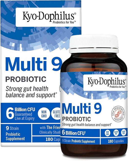 Kyo-Dophilus Multi-9 Probiotic, for Strong Gut Health Balance and Support, 180 Count