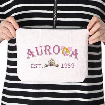 TSOTMO Princess Lover Gift Est 1959 Zipper Pouch Bag Pencil Bag Birthday Gift For Daughter Niece Granddaughter (AUR EST 1959)