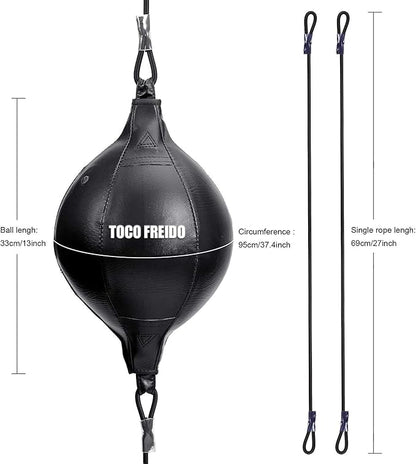 TOCO FREIDO Double End Punching Ball, Speed Bag with Difficulty Levels Boxing Reflex Ball with Headband, Perfect for Reaction, Agility, and Hand Eye Coordination Training