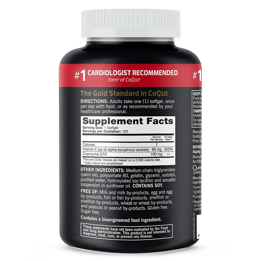 Qunol CoQ10 100mg Softgels, Ultra CoQ10 100mg, 3x Better Absorption, Antioxidant for Heart Health & Energy Production, Coenzyme Q10 Vitamins and Supplements, 4 Month Supply, 120 Count