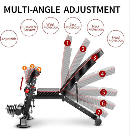 Adjustable Weight Bench - Utility workout Benches for Exercise