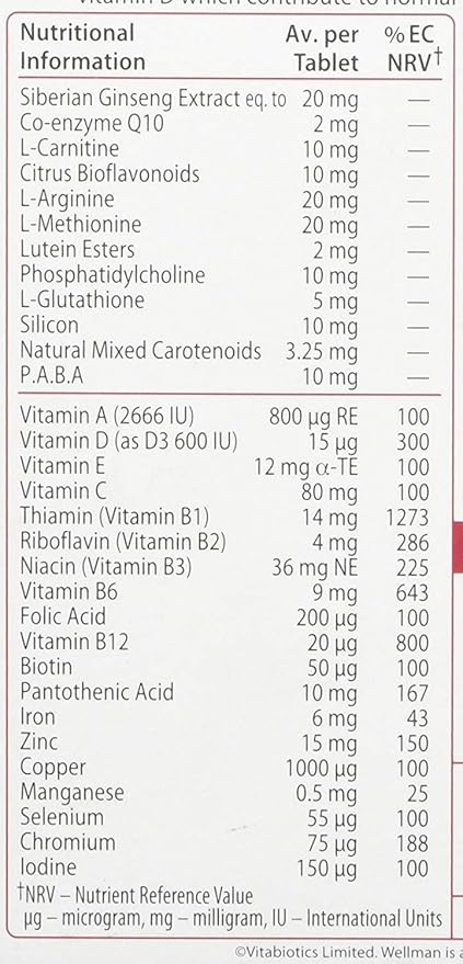 Wellman 4 X 50+ 30 Tablets