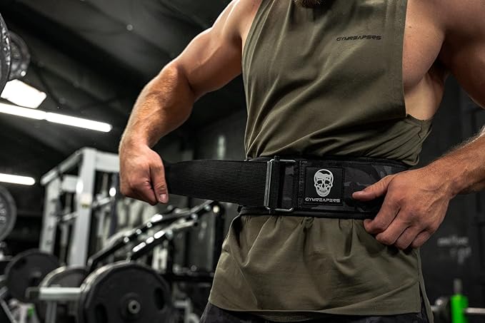 Gymreapers Quick Locking Weightlifting Belt for Bodybuilding 4 Inch