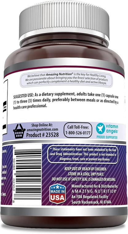 Amazing Formulas L-Tyrosine 500 Mg Capsules | Amino Acid Supplement | Non-GMO | Gluten Free | Made in USA (180 Count)
