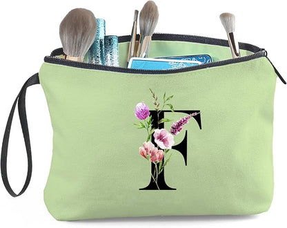 SEAMOON Birthday Thank You Appreciation Monogrammed Gifts for Mom Aunt Teacher Sister Friend Coworkers Bride Bridesmaid Makeup Cosmetic Bag with Mirror Mothers Day Christmas Graduation F