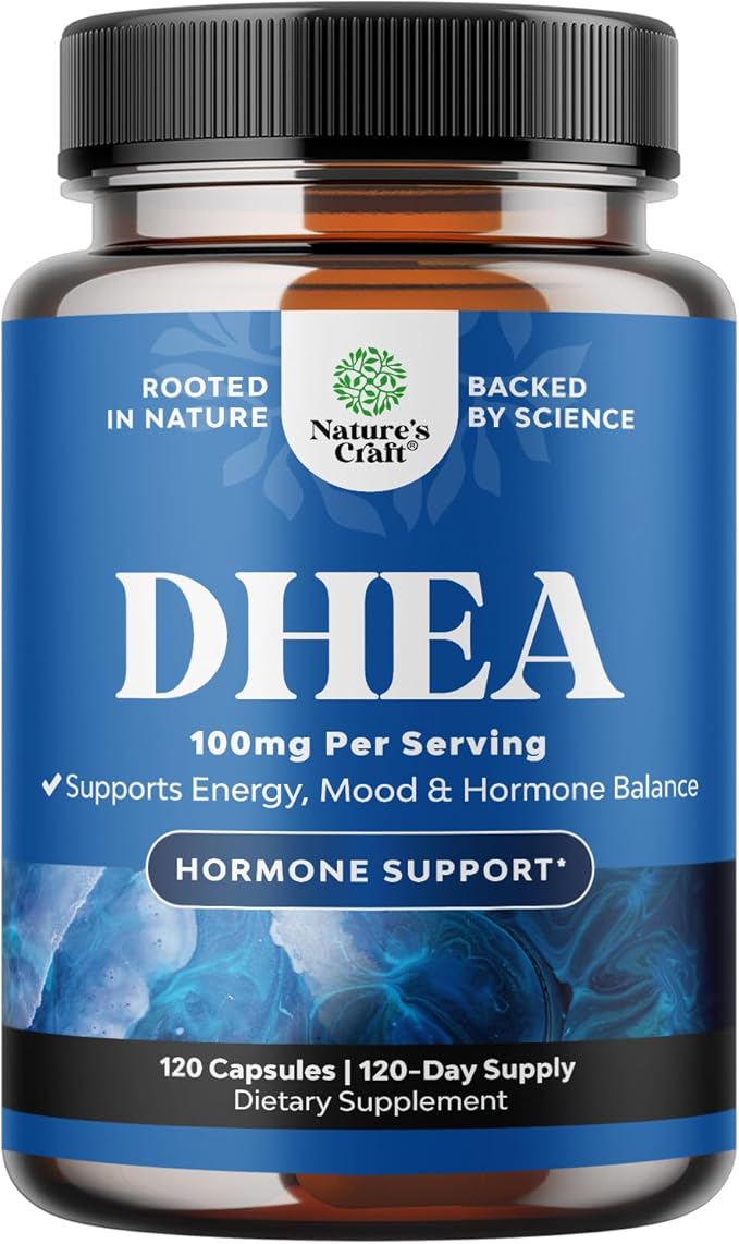 DHEA 100mg for Men and Women - Vegan High Strength DHEA Supplement for Women & Men for Enhanced Energy and Hormone Balance for Women & Men - Men and Womens Hormone Balance Supplement (4 Month Supply)